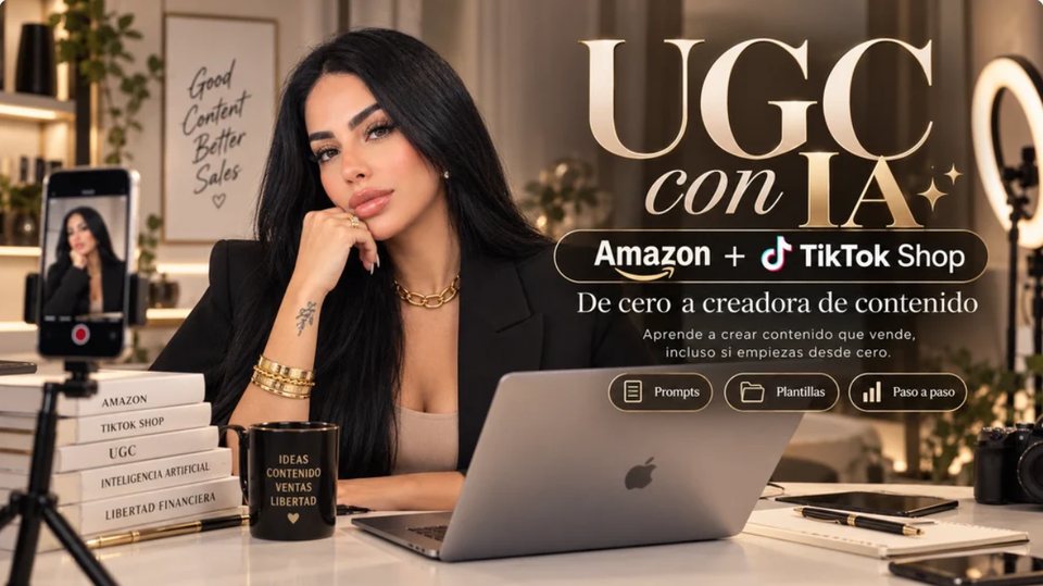 Portada de la guía UGC con IA: Amazon + TikTok Shop
